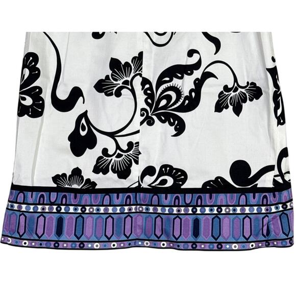 Tahari A Line Floral Whimsical Knee Length Pencil Skirt Zip Closure 10 Colorful - Picture 6 of 14